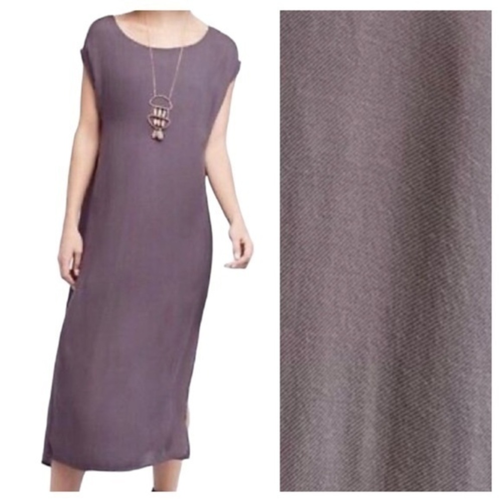 Cloth & Stone Anthropologie Gray Minimalist Midi Dress XS
